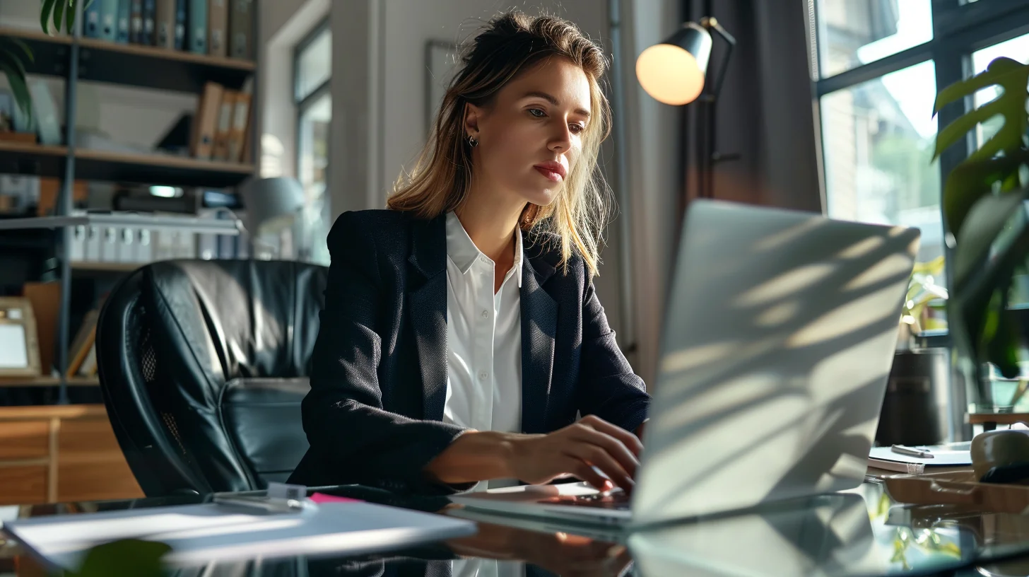 Personal loan application — woman completing application