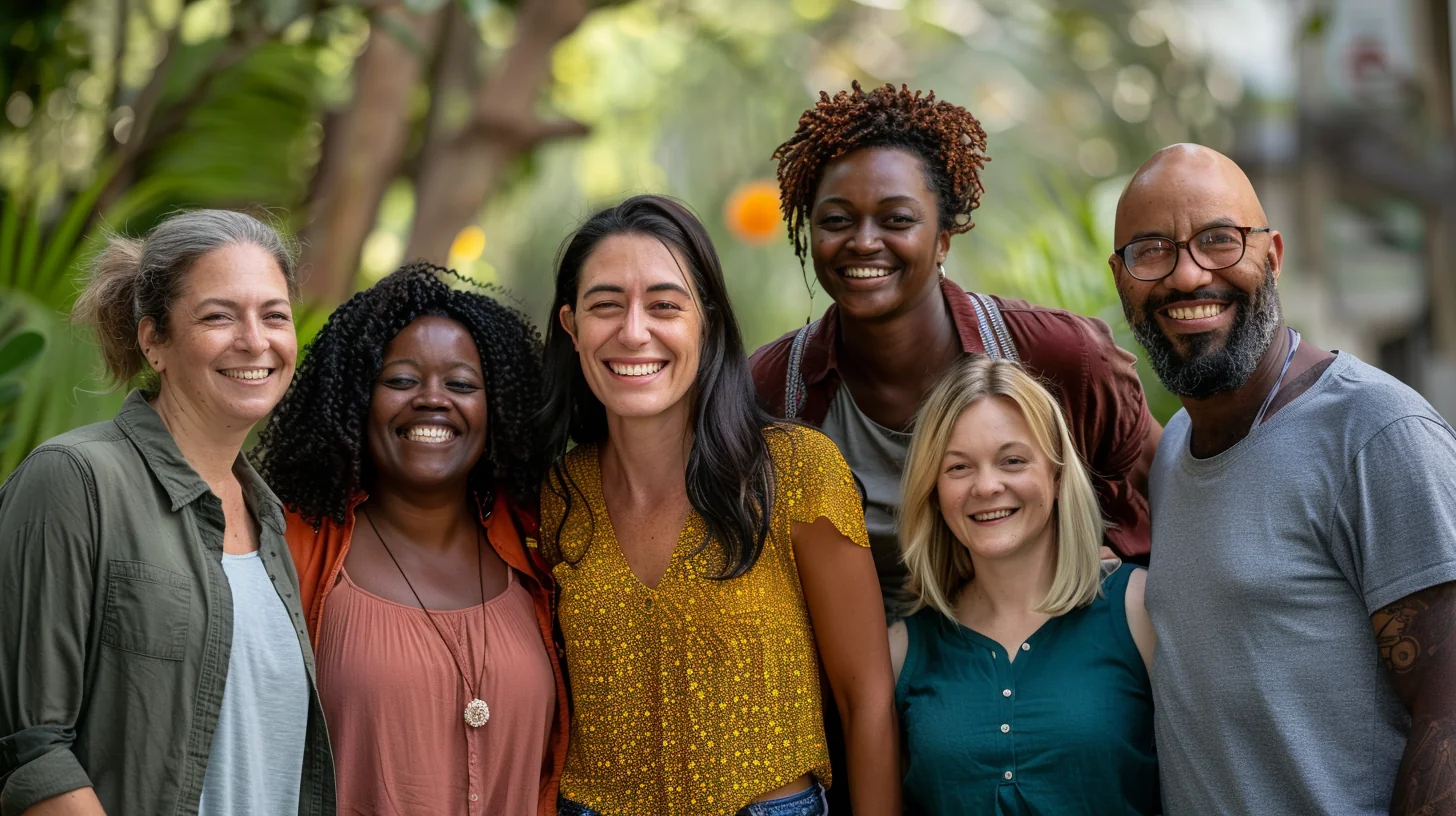 Diverse group of happy Sunbit customers